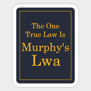 Murphy's Lwa (Yellow Text) Sticker